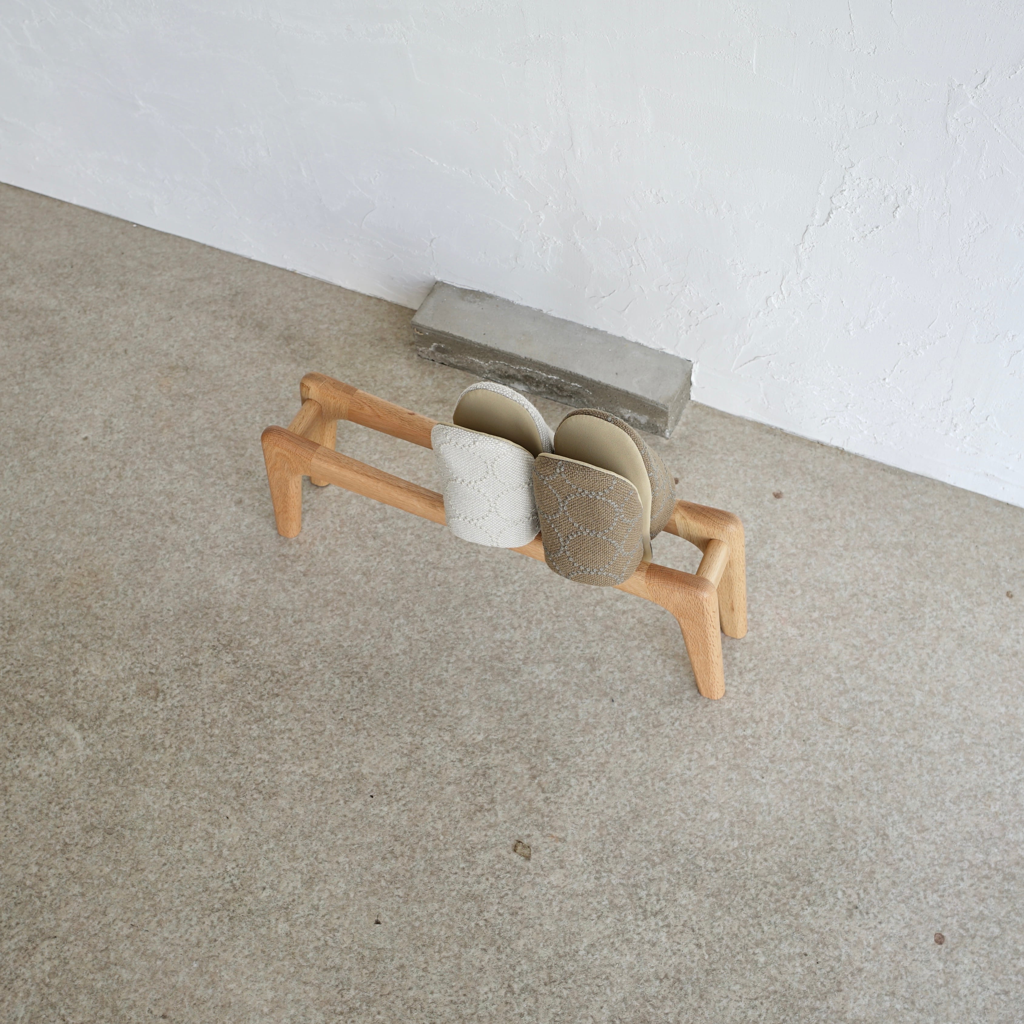 スリッパラック オーク無垢 SLIPPER RACK 木製 収納 玄関 スリッパ立て