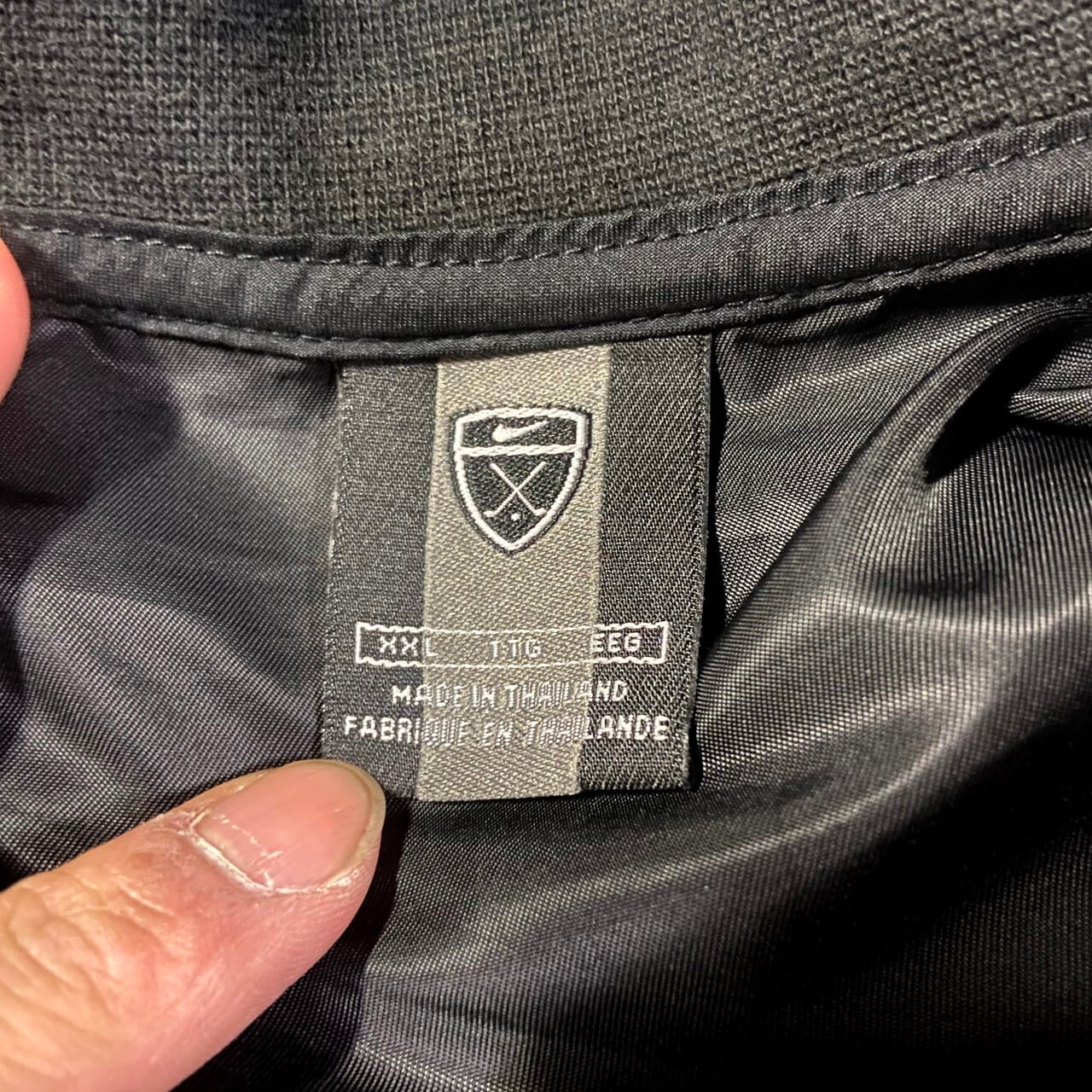 ★希少XL◆ナイキ ゴルフ◆90's 00's ピステ スウォッシュ刺繍 黒 90's NIKE ナイキ スウォッシュ 刺繍ワンポイント ブラック 黒