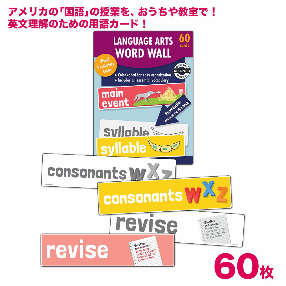 英文を理解するための「大きな文法ワードカード」60語セット