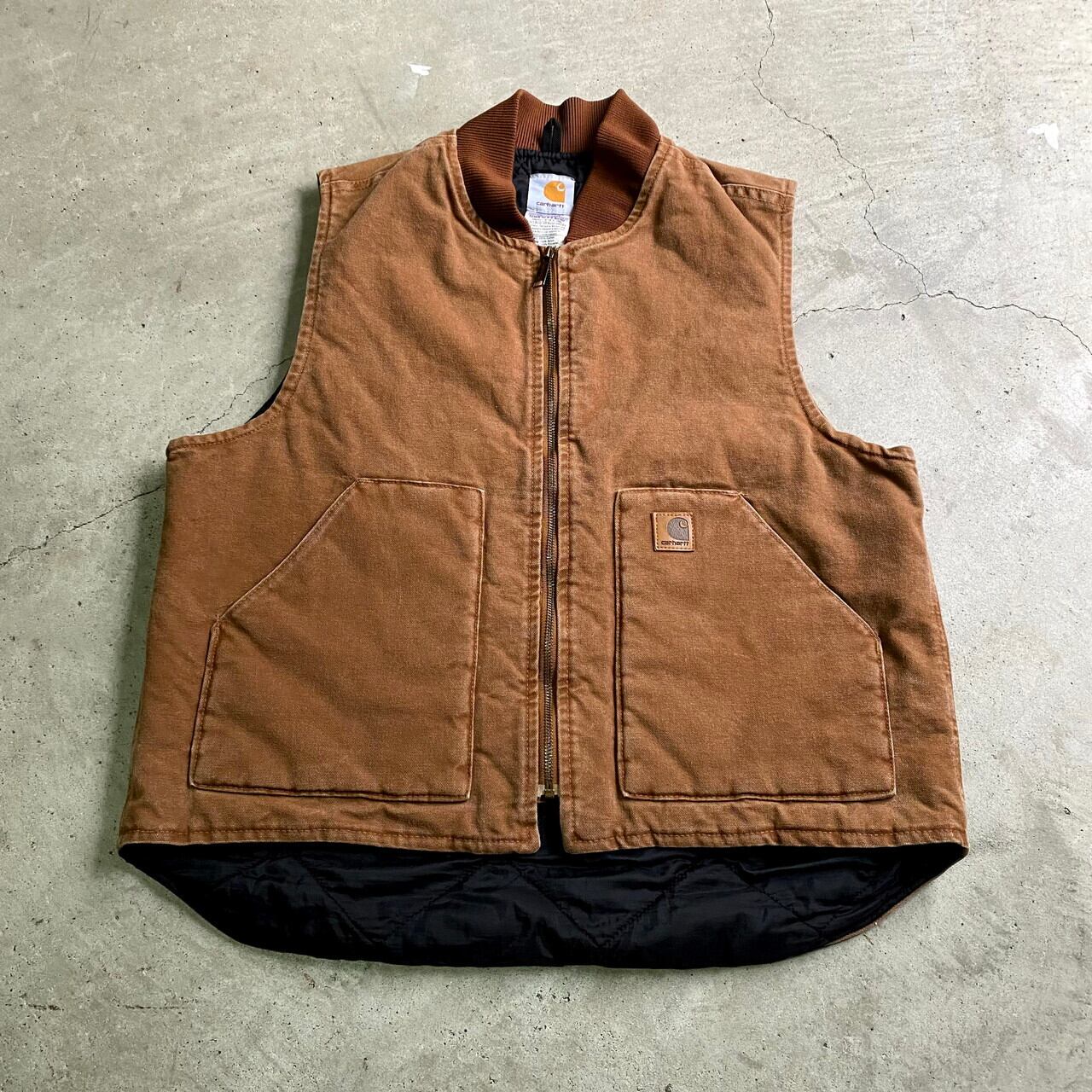 Carhartt カーハート ダック地 ベスト キルティングライナー メンズXL