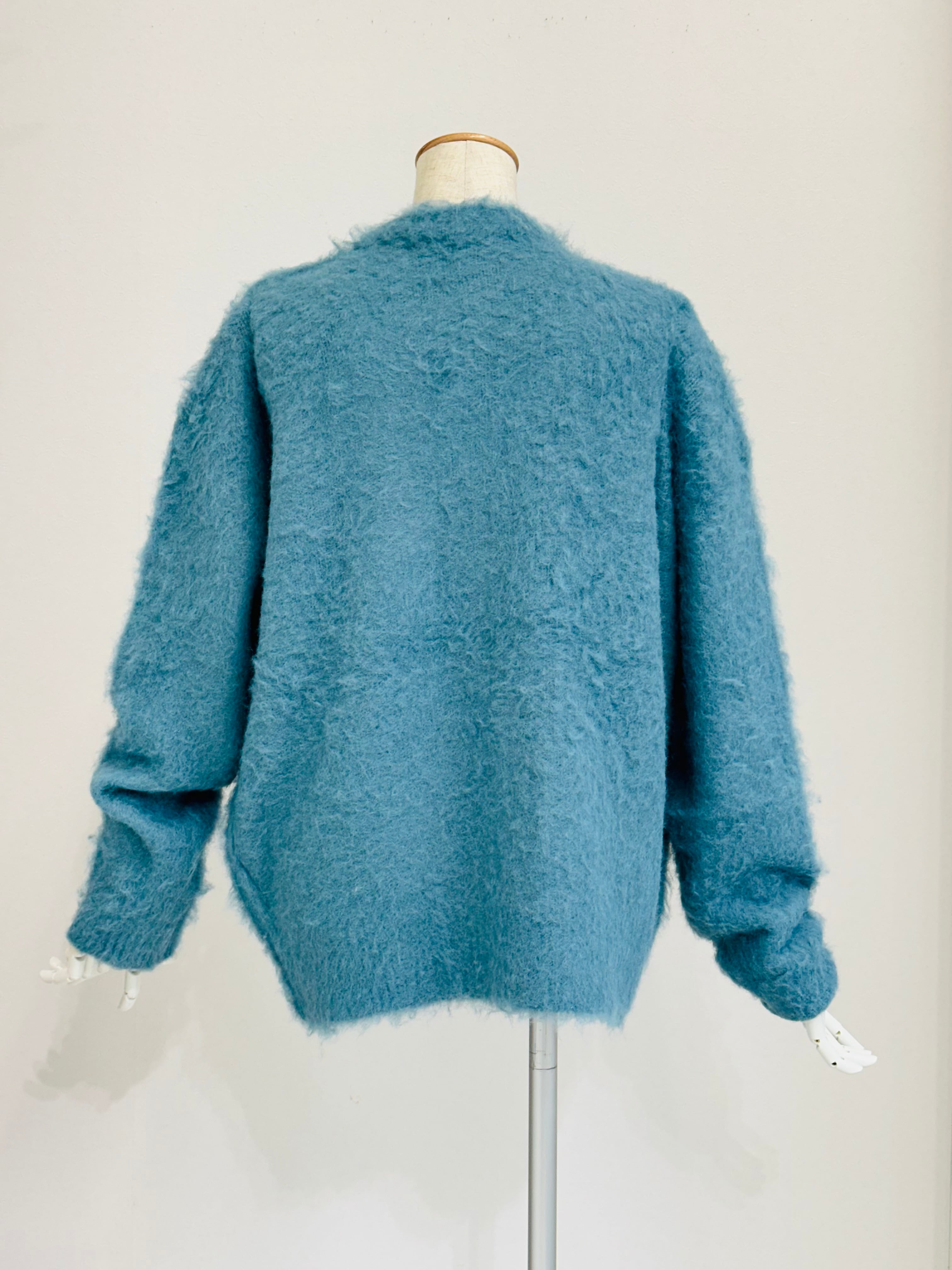 shaggy knit cardigan 535957 カフネ cafune 2509b-001 | BlueOnion