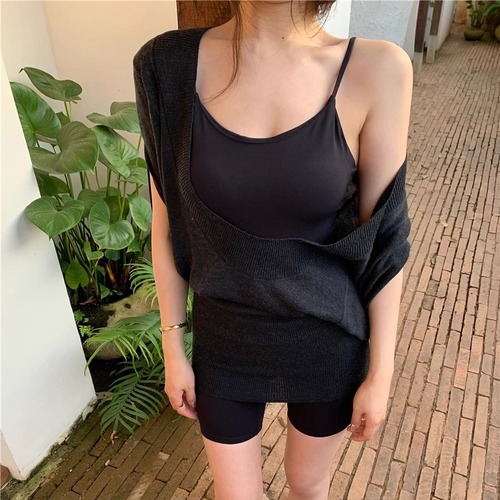 【2点セット】2色／ジャンプスーツ＋ウエストタイトリブニット ・11128