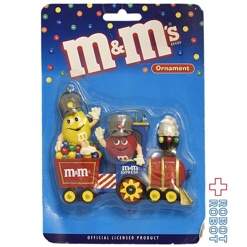 M&M's レッド&イエロー 機関車 クリスマスオーナメント