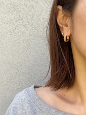 ribbed hoop pierce