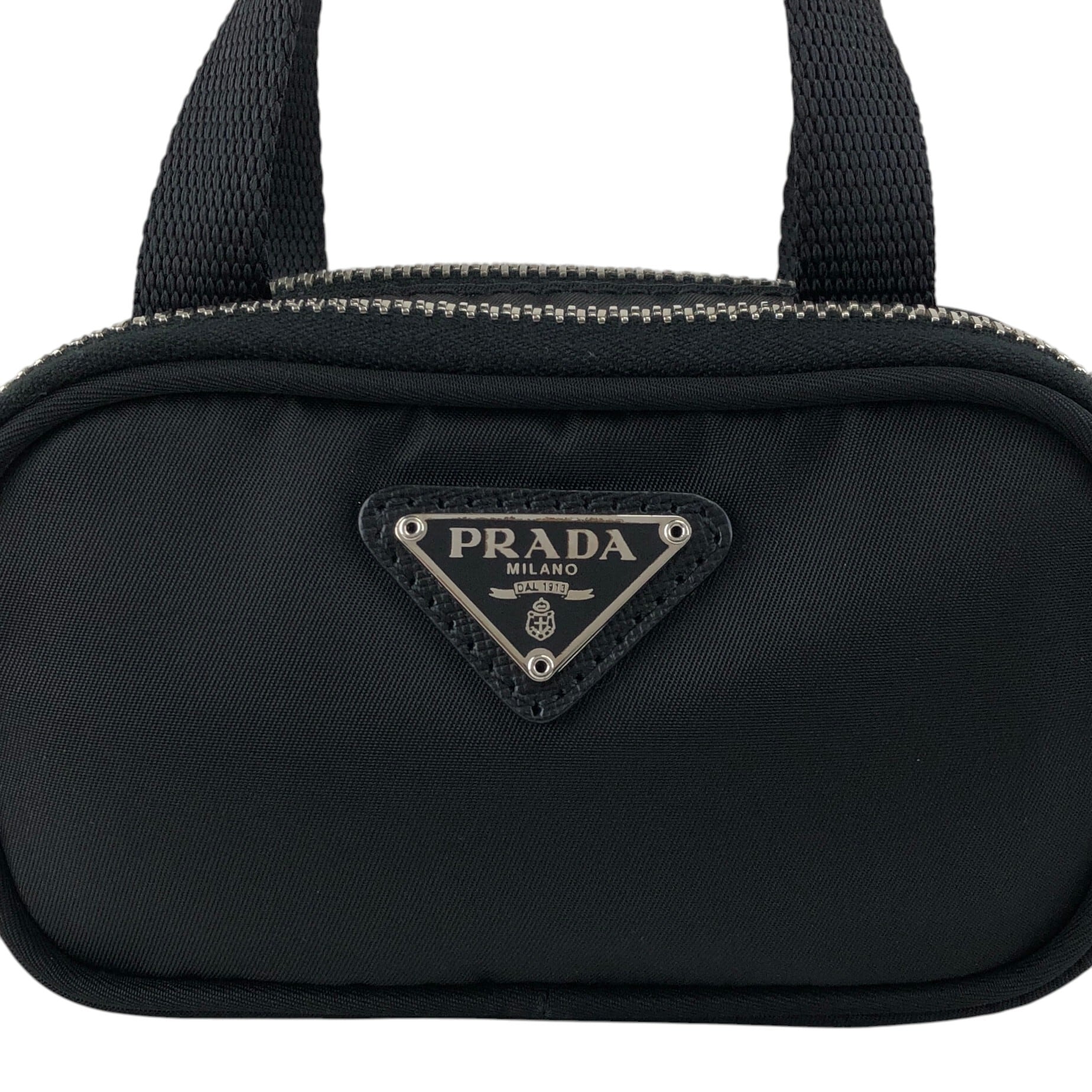 PRADA プラダ ハンドバッグ ブラック トライアングルロゴ ナイロン