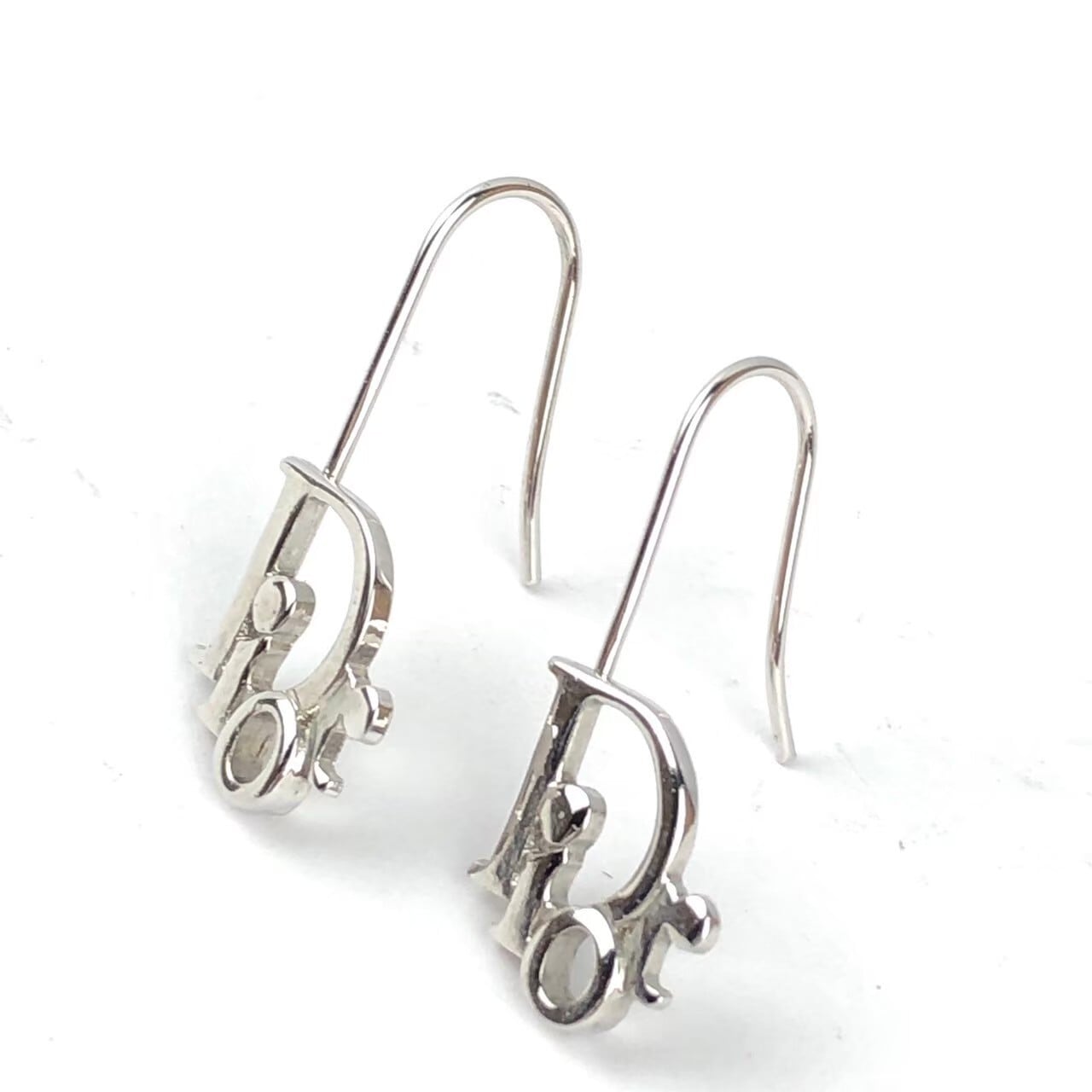 中古】クリスチャンディオール Dior トロッター ロゴ ピアス