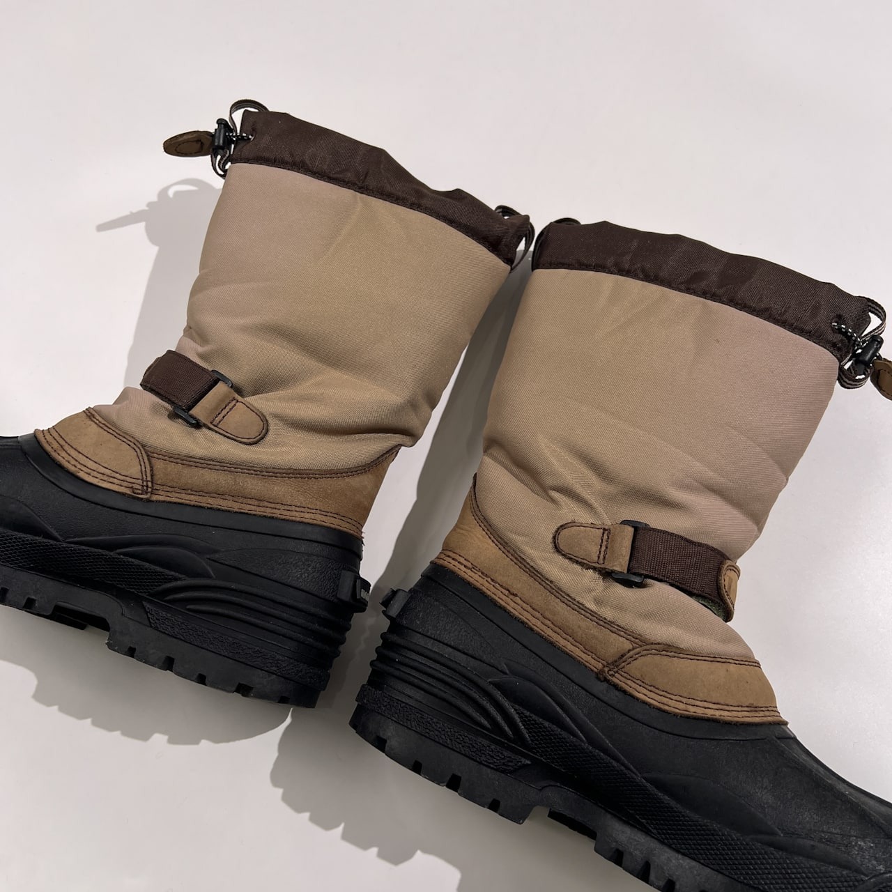 mont-bell モンベル 部分レザー パウダーブーツ サイズ 28.0 /靴/シューズ/スノーブーツ/ウィンターブーツ/ベージュ系