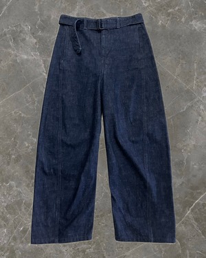 "LEMAIRE" belt design balloon denim pants