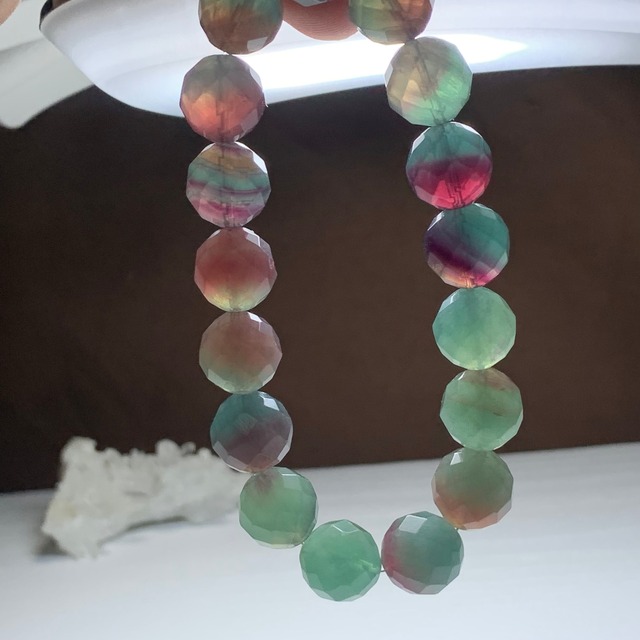 レアカラー・変わった色合い☆レアカラーフローライト ブレスレット