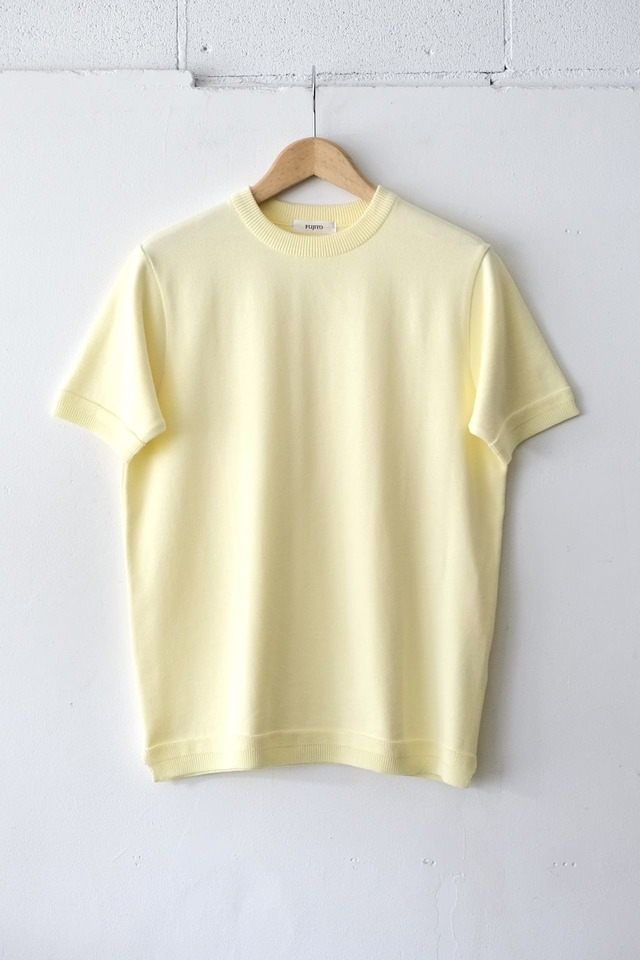FUJITO C/N Knit T-Shirt　Lemon,Brown Gold,Dark Wine,Dark Navy