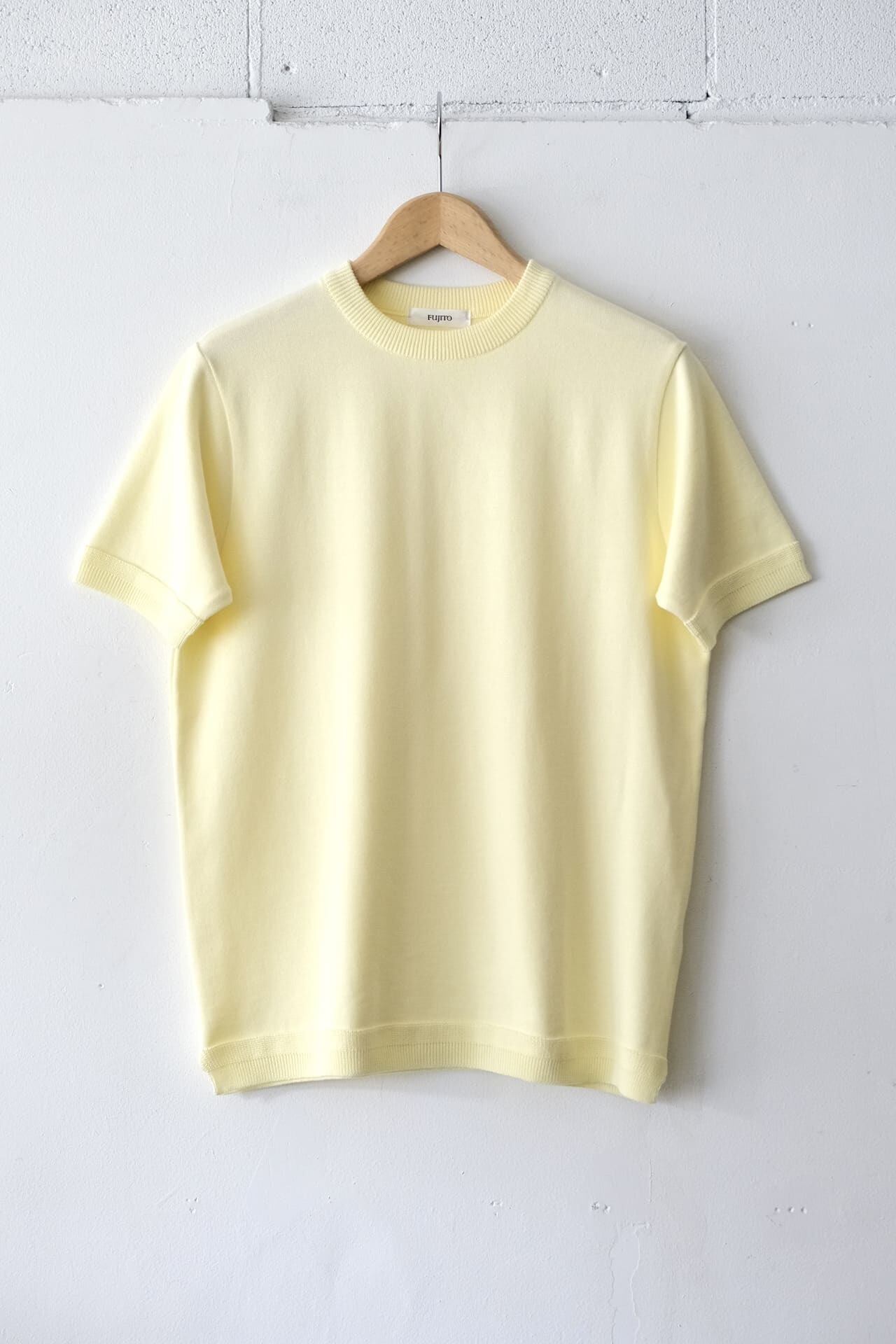 FUJITO C/N Knit T-Shirt Lemon,Brown Gold,Dark Wine,Dark Navy