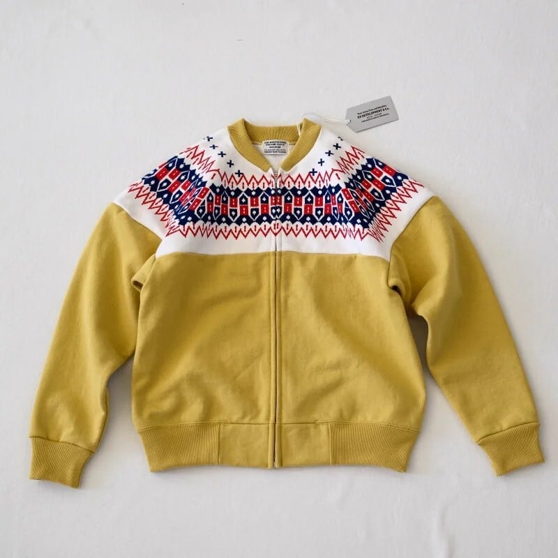XX DEVELOPMENT SURE'S 50's Snow pattern Full Zip Sweatshirt XX DEVELOPMENT SURE'S 50's Snow pattern Full Zip Sweatshirt