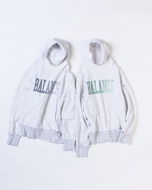 ANACHRONORM/アナクロノーム　BALANCE DAMAGED SIDE LIB SWEAT PARKA GREEN PRINT　AN331