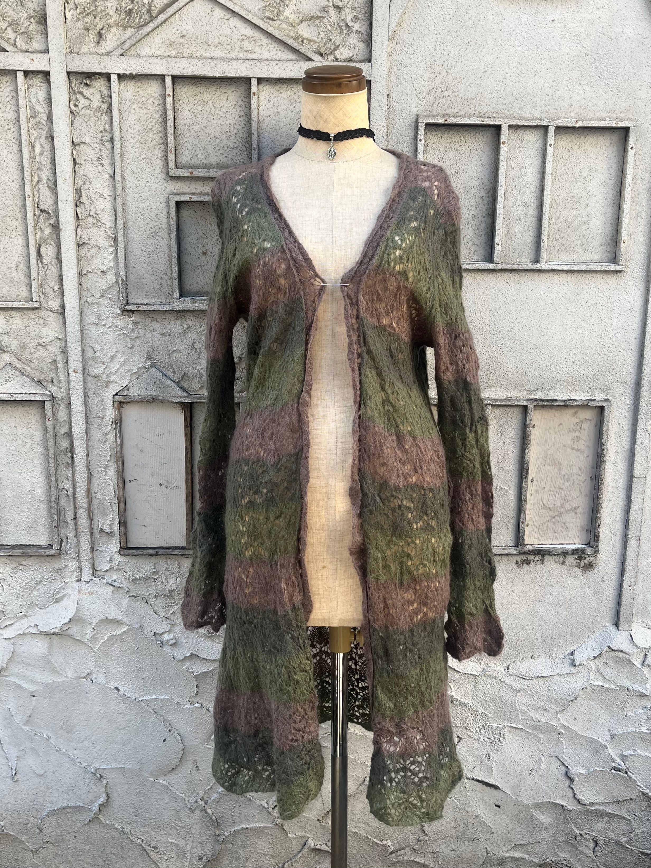 "AVOCA" mohair mix knit cardigan / made in ITALY