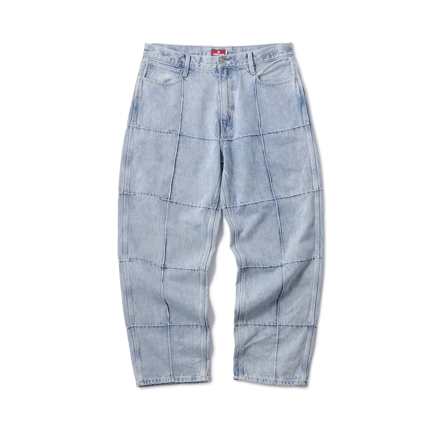 HELLRAZOR / BLOCK BAGGIE DENIM PANTS / LIGHT INDIGO