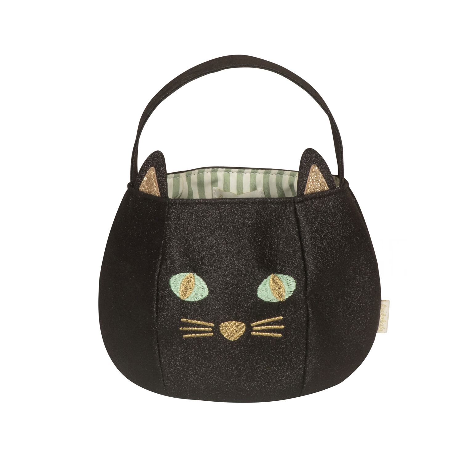 HAL436-Black Cat Bucket Bag-BLACK