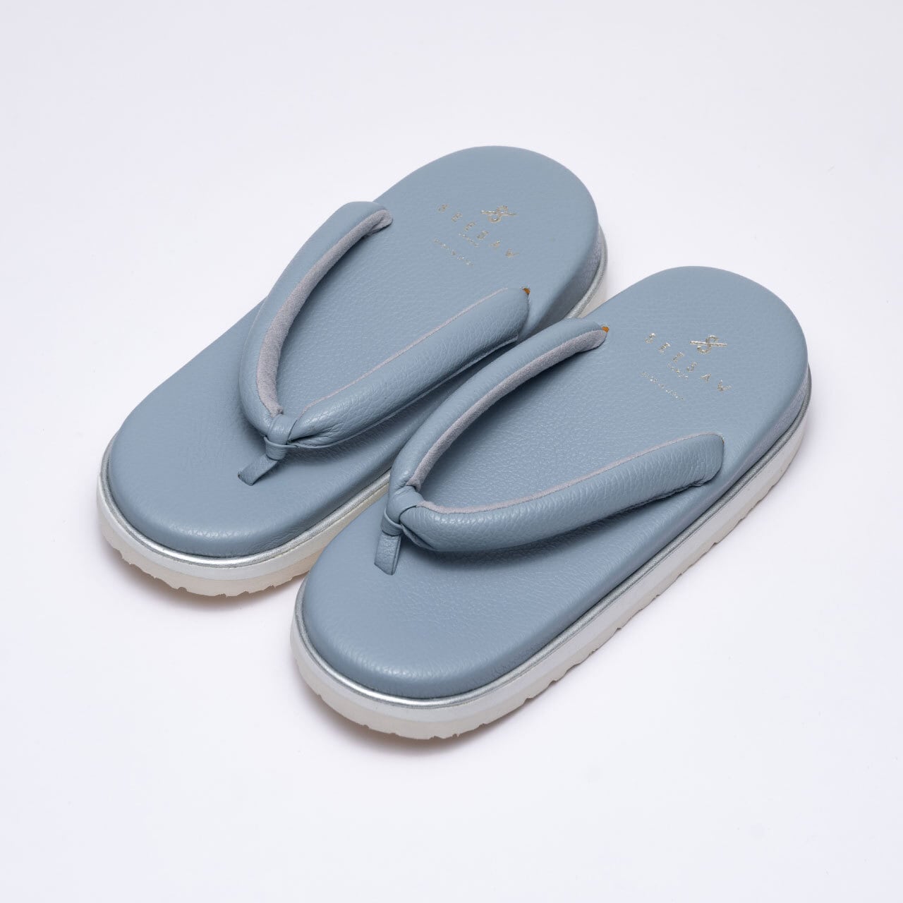 SLIDE SANDALS Ichikawa Junki紹介 Leather zouri Sandals P.blue ZS26-001(zouri GRAIN) | lift-shoes