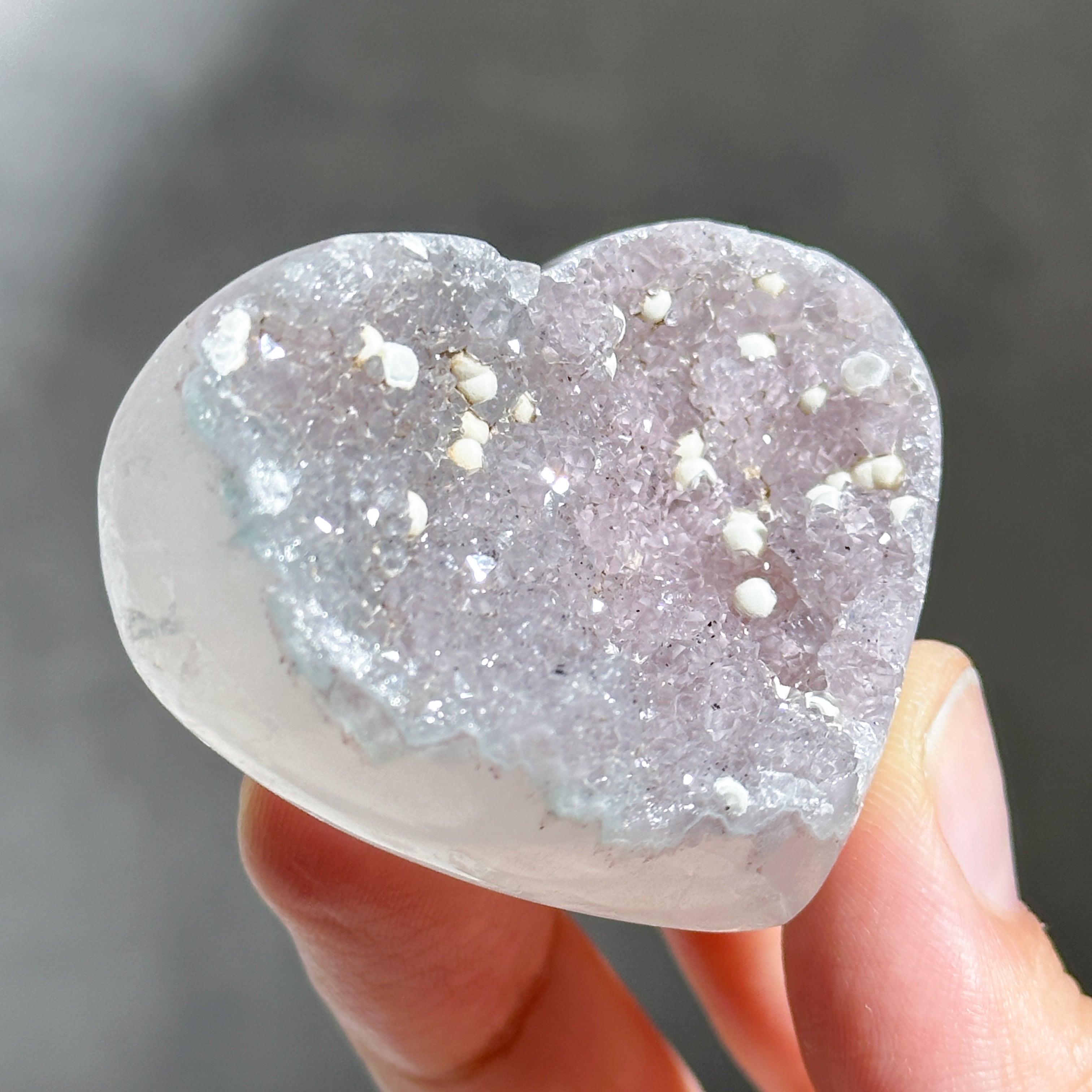 アゲート×アメジスト ハート53◇ Agate× Amethyst ◇天然石・鉱物