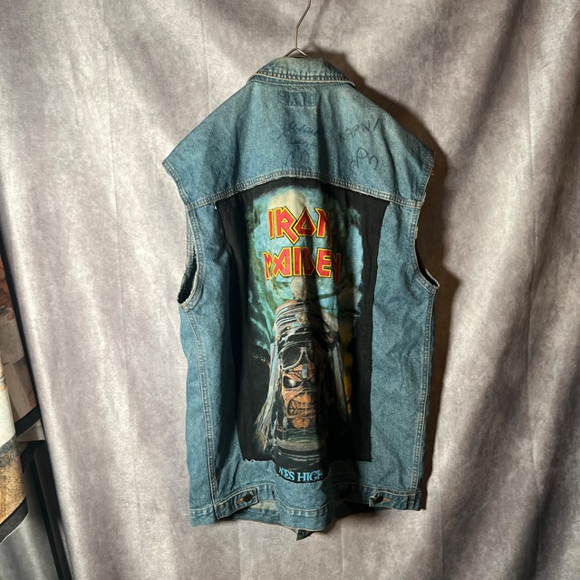 fucking patch denim vest