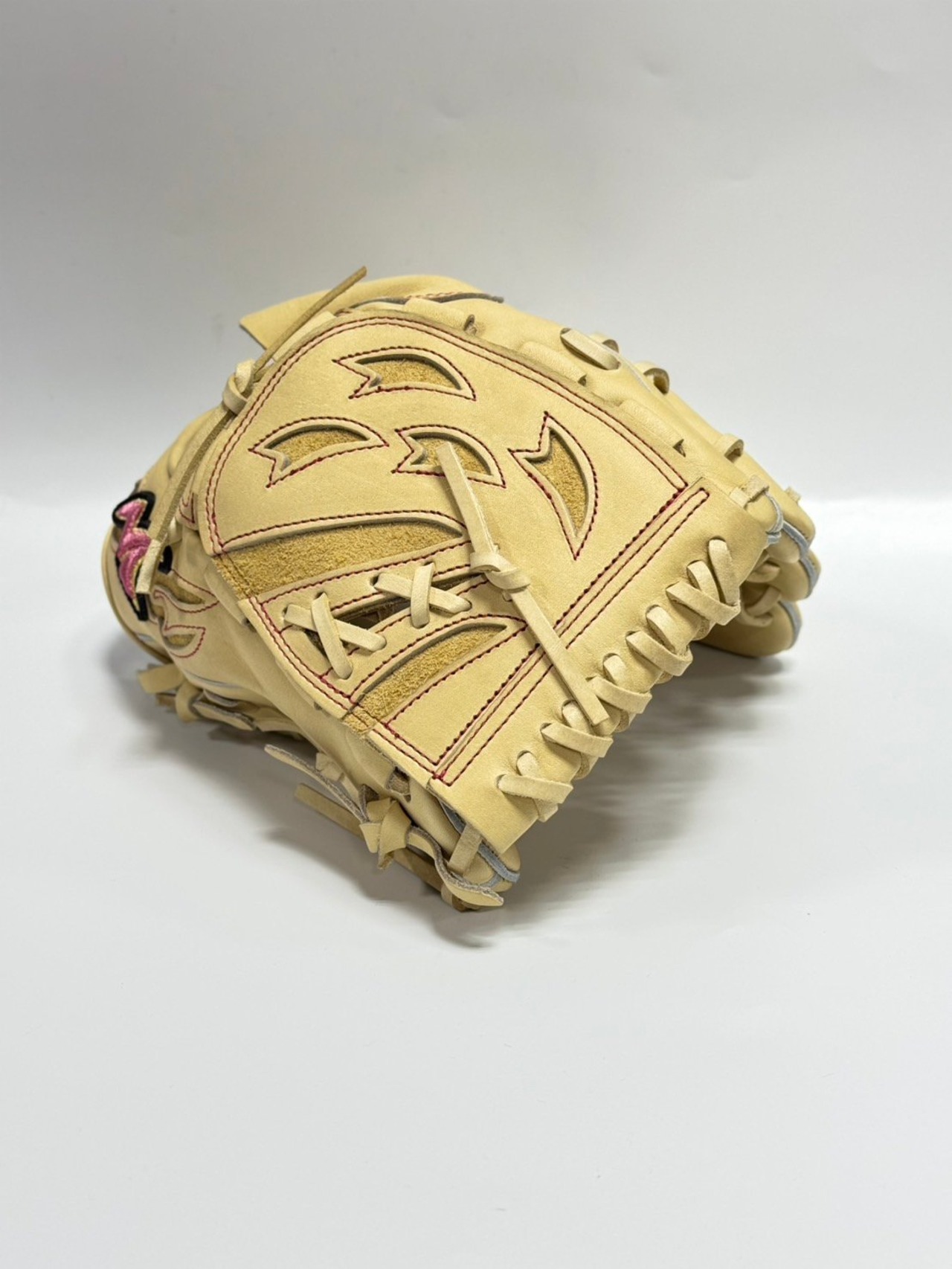 ノーリミット　硬式投手用KSR-02型　右投げ用　キャメル×キャメル　ベース型付け済み・画像4