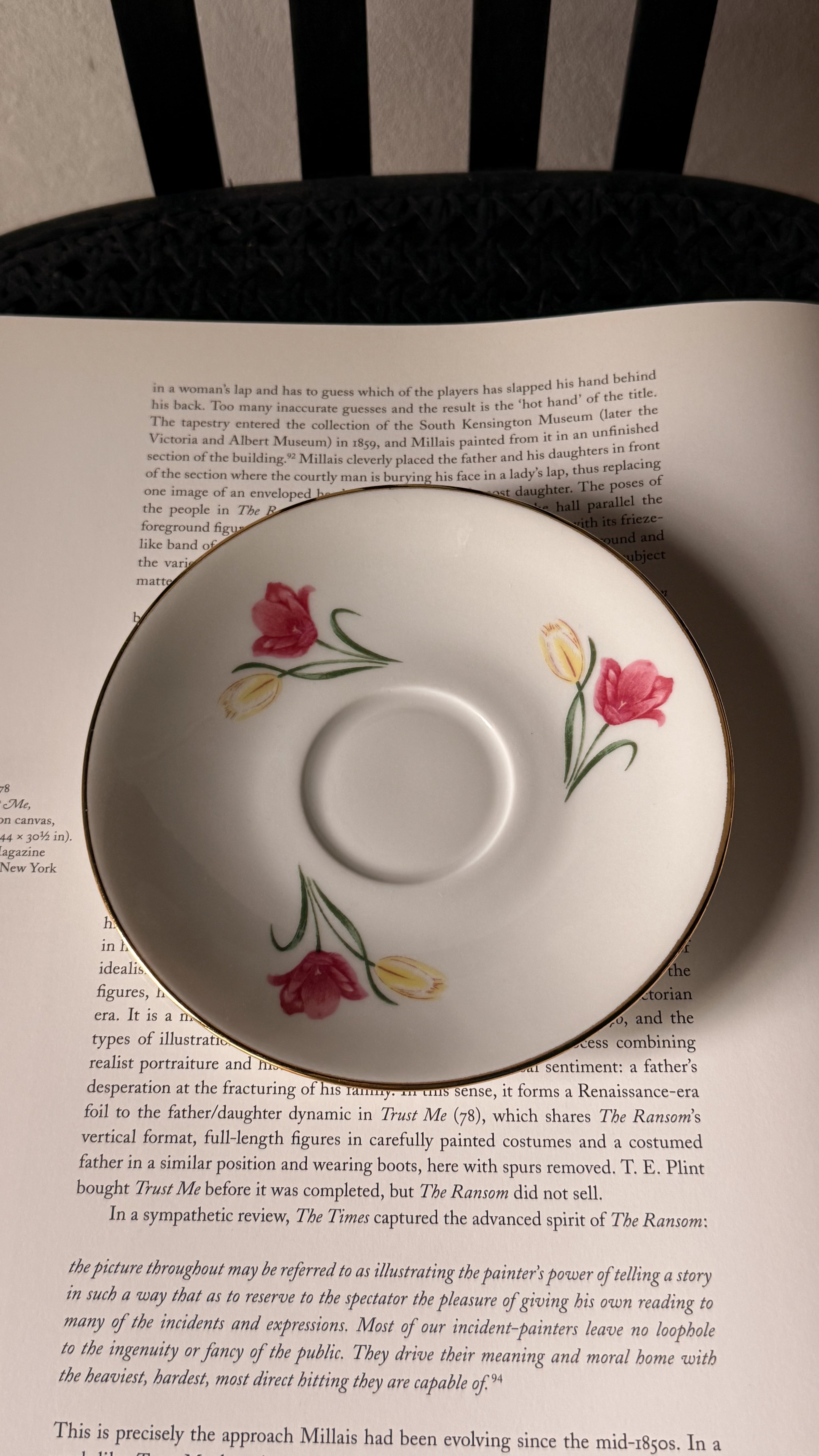 vintage saucer Limoges tulip