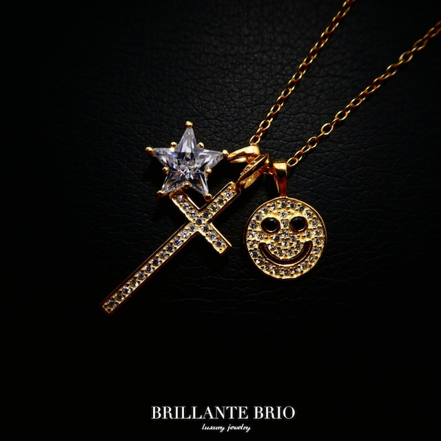  cross &star &smile necklace