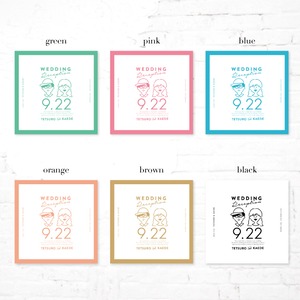 似顔絵付き｜正方形　プロフィールブック　#02