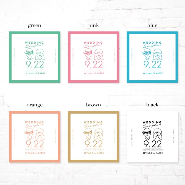 似顔絵付き｜正方形　プロフィールブック　#02