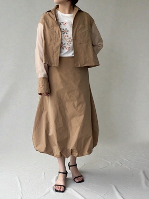 シアーオーガンジーブラウス(オレンジ)