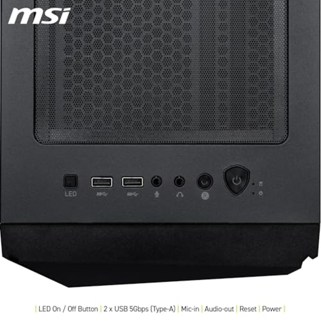 MSI MAG FORGE 130A AIRFLOW PCケース ATX ミドルタワー 黒 RGB ファン4基付き 強化ガラスサイドパネル マグネット式ダストフィルター CS9324