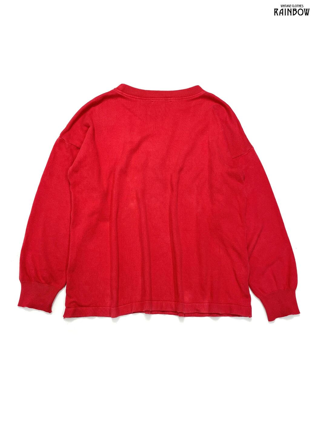 bg60. BURBERRY GOLF 長袖ニット 赤 メンズMサイズ 2025年最新