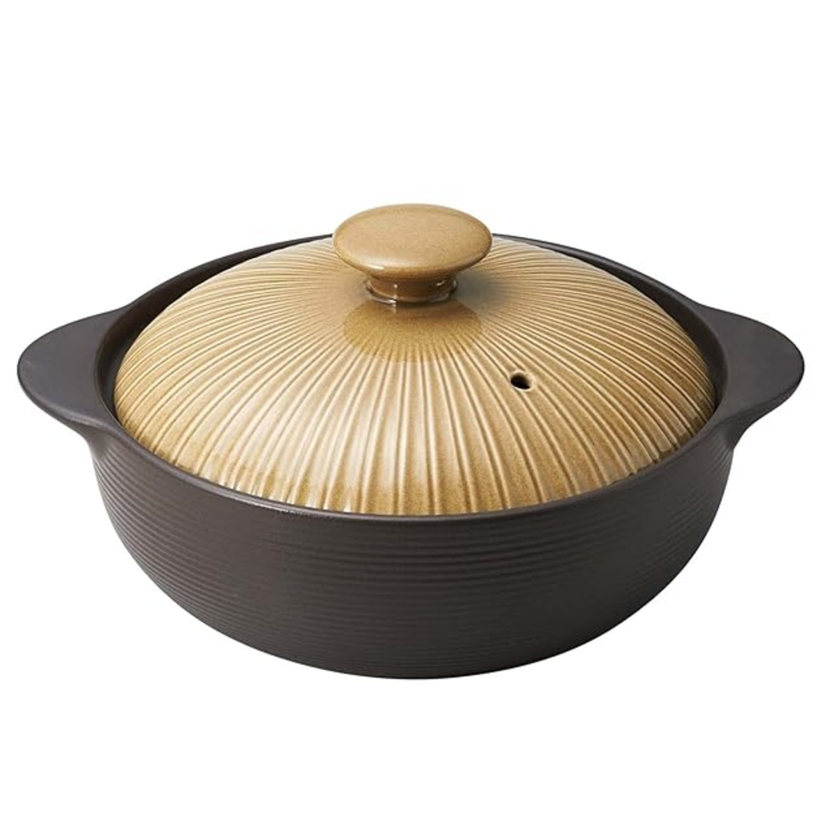 三陶 サーマテック IH・直火両用 土鍋 一人用 6.5号 1100ml 電子レンジ オーブン 直火 IH対応 オリーブ 18438 ...