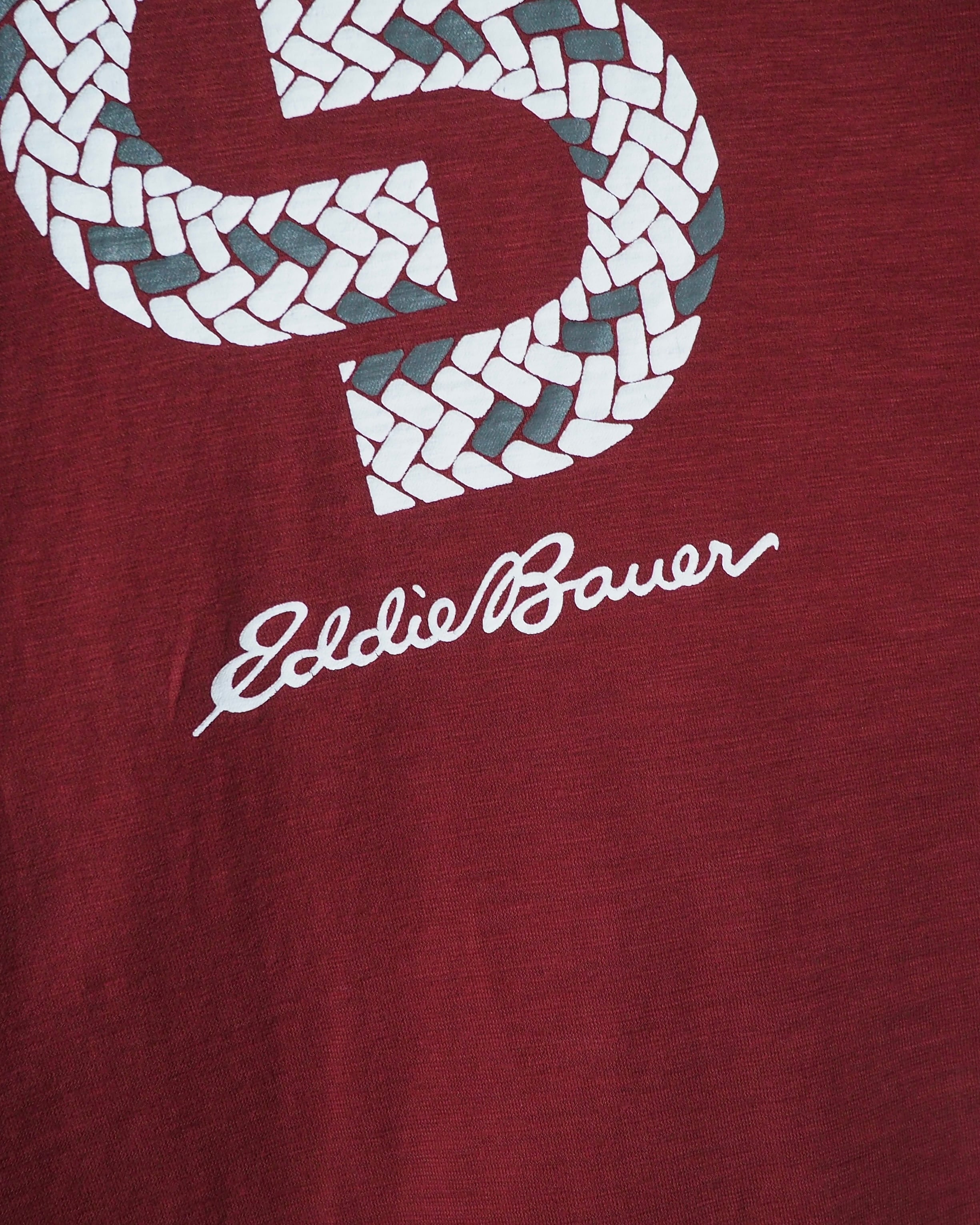 2000s " Eddie Bauer - 捻れ " Graphic Logo printed SS Tee