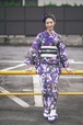 浴衣【岐阜蝶】紫／加花の大人ゆかた