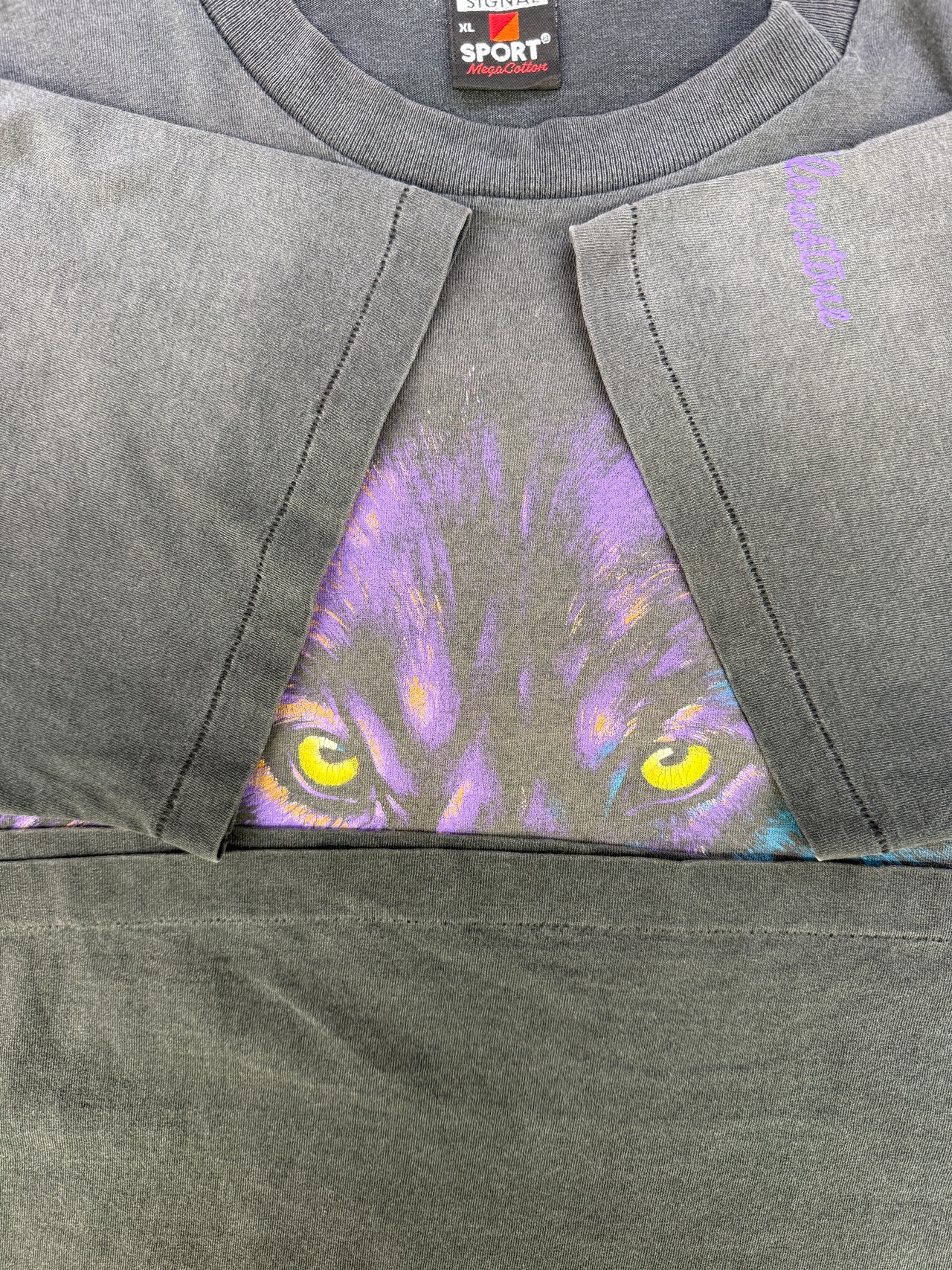 90s HABITAT Faded Wolf  / SIGNAL SPORT made in usa・画像5