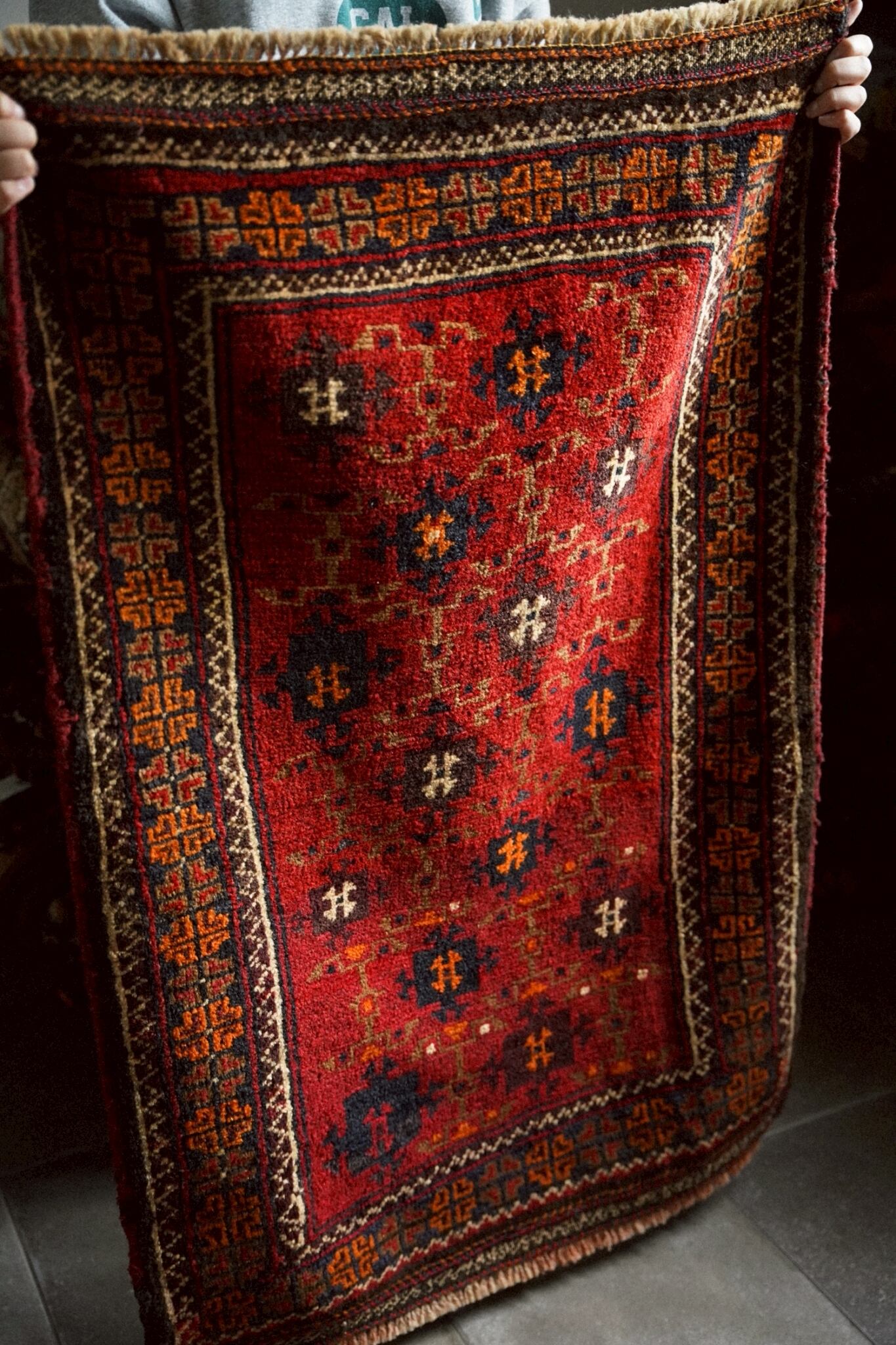 417-Antique Khamseh rug | PAY ID