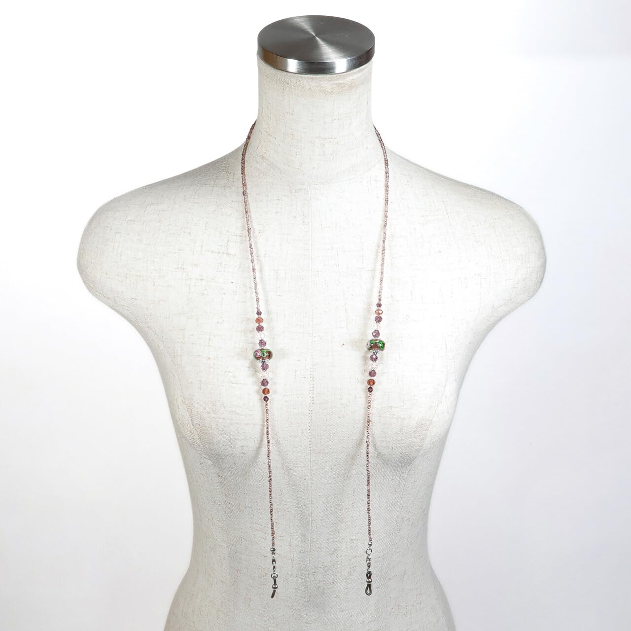 人気商品】[porte] メガネチェーン トンボ玉 グラスコード 眼鏡