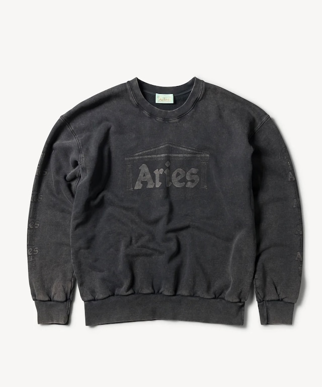 ARIES/ SUAR20033 Aged Premium Temple Sweatshirt(BLACK)