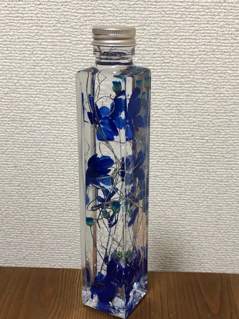 ハーバリウム 青 角瓶 | ハーバリウム専門店 isofra