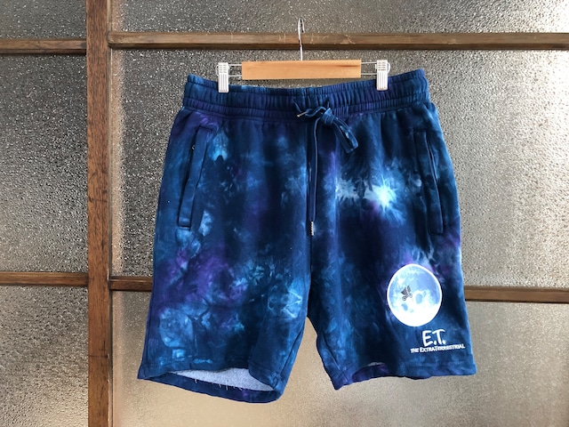 E.T. SWEAT SHORT PANTS (NAVY TIE DYE)