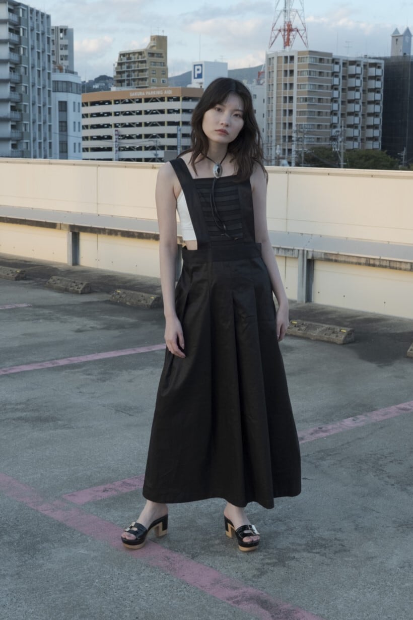 ワンピース ANNIK Deep u dress TWILL BLACK ワンピース | ANNIK