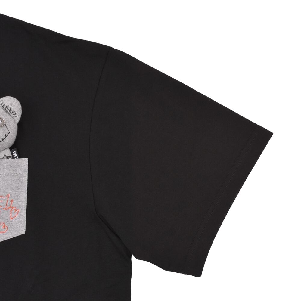 WE11DONE】BLACK DOODLE TEDDY T-SHIRT | AYIN