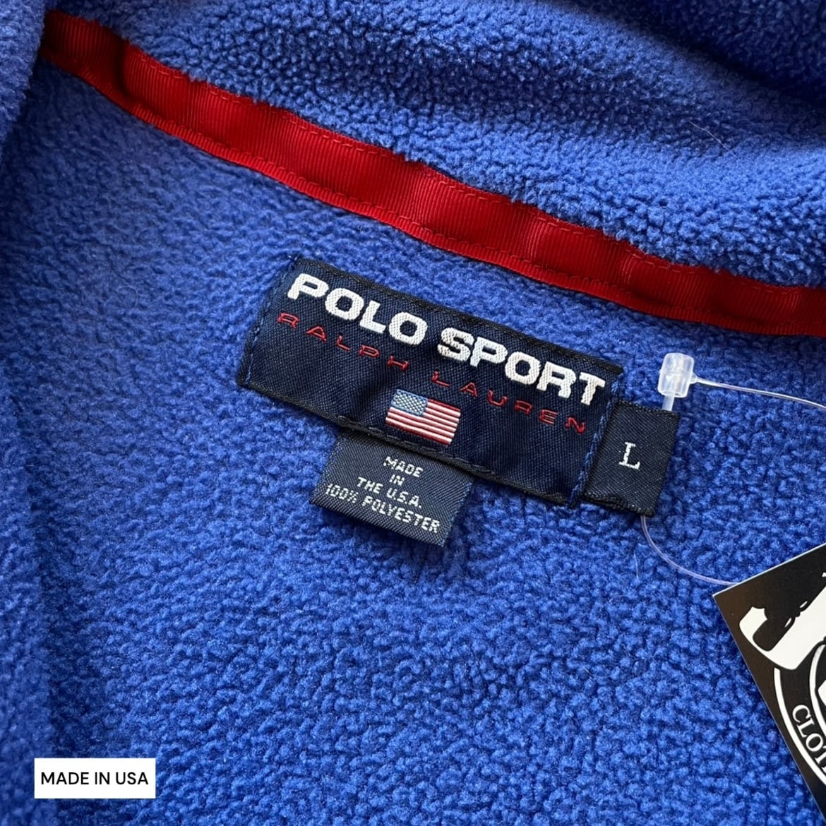 USA製 90s POLO SPORT(ポロスポーツ) Half-Zip Pullover Fleece ハーフ 