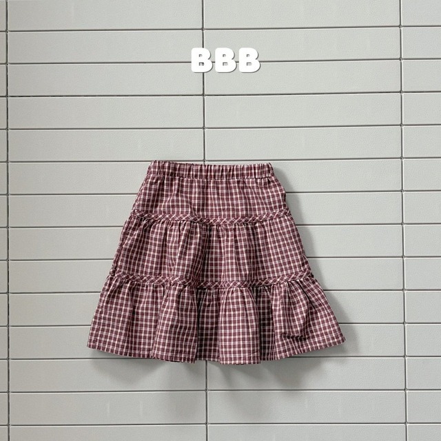《予約》送料無料【Bella bambina】Check Skirt