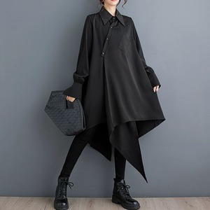 ASYMMETRIC BLACK DRESS M-8992