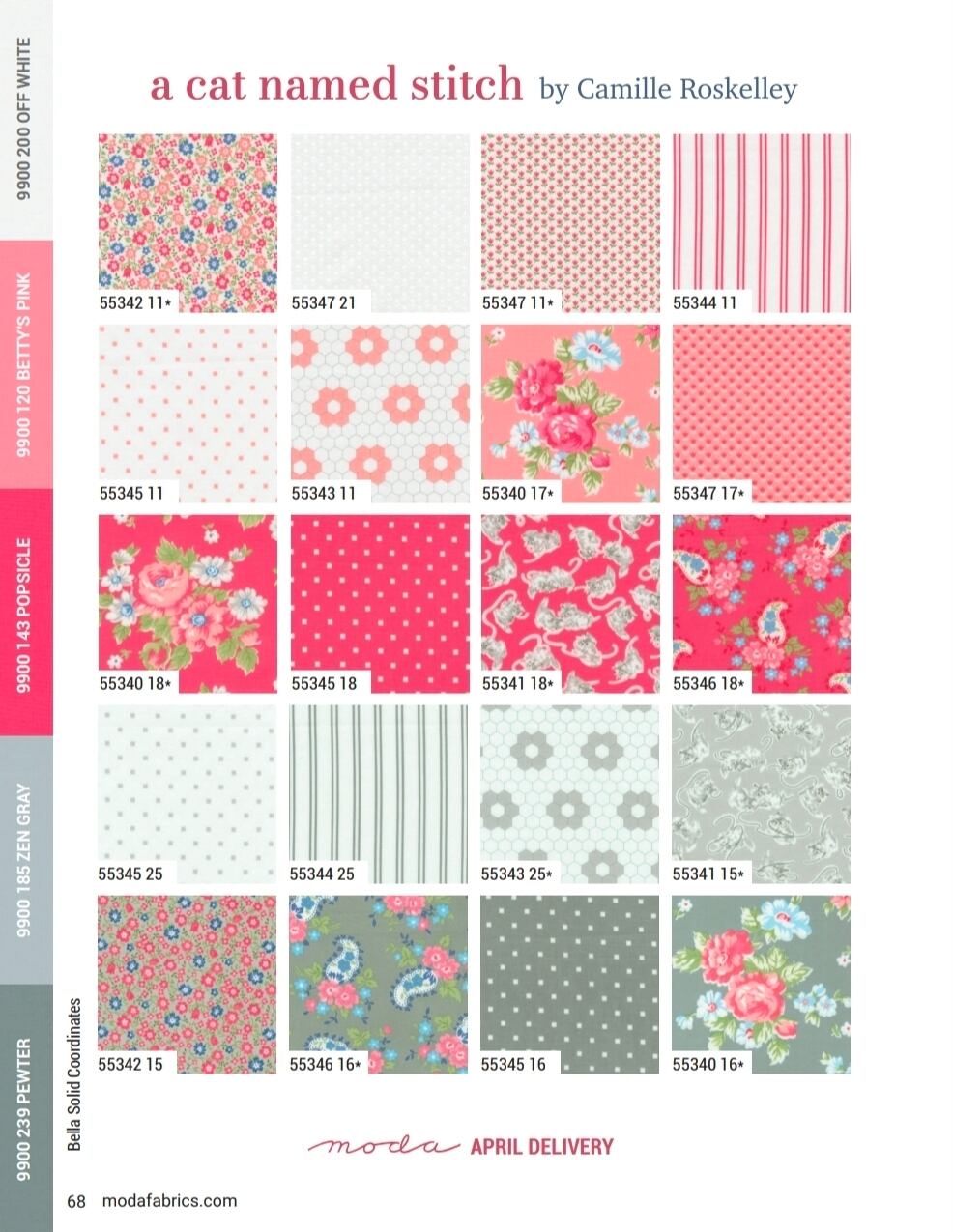 Moda a cat named stitchミニカットクロスセット送料込み | junequilt