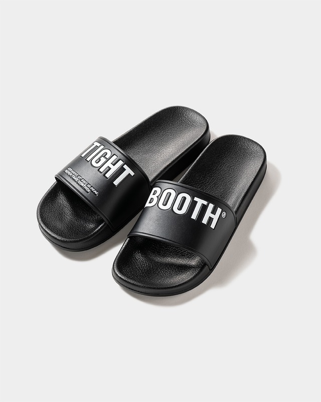 TIGHTBOOTH / BIG LABEL SLIDE SANDAL / BLACK