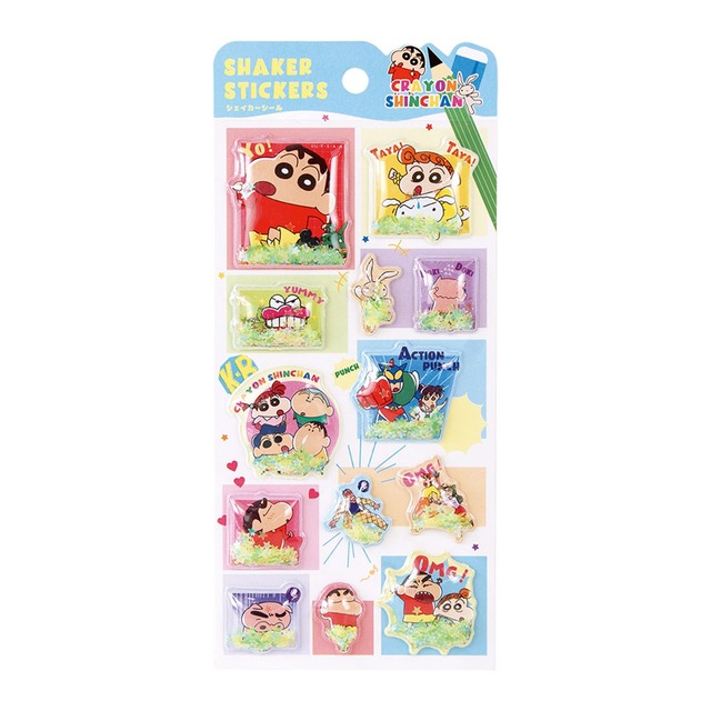 【ロット販売】【5入】しんちゃんシェイカーシール パワフルコミック/みんな集合(6019241)