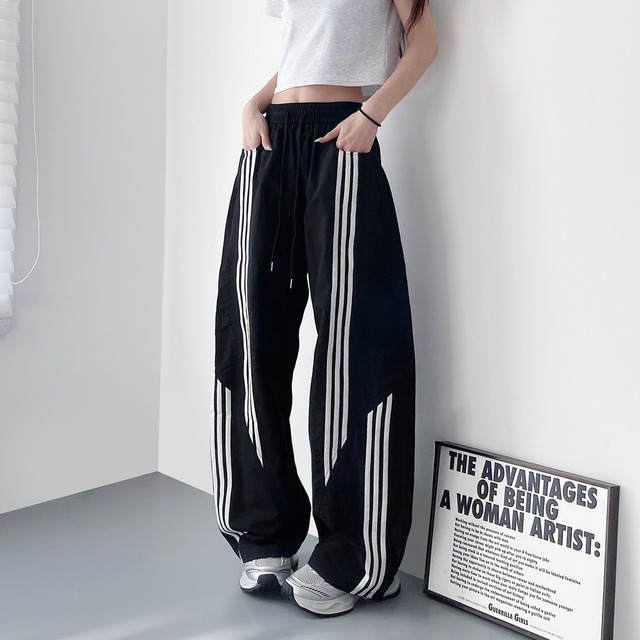 トラックラインアアクセントボリュームパンツ 2col R02355