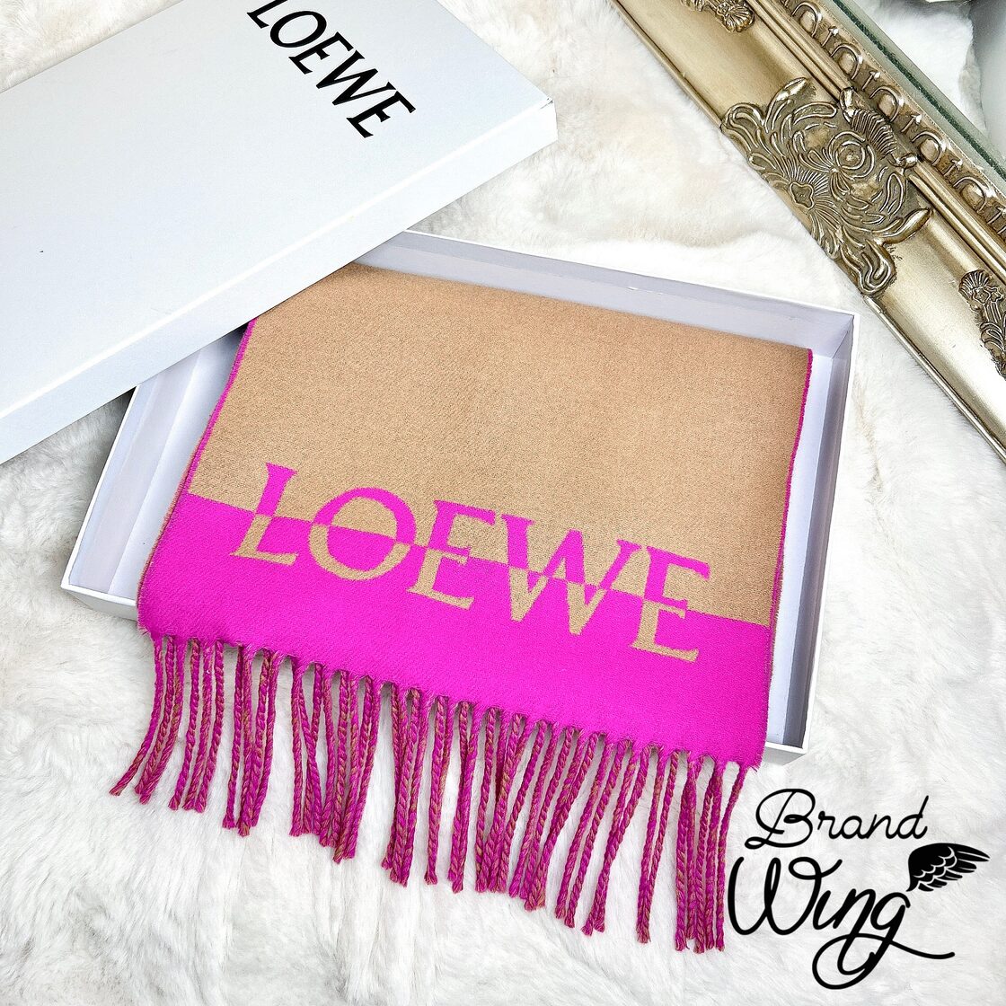 LOEWE マフラー バイカラー カシミア×ウール【新品同様】 | PAY ID